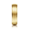 Mens 6mm Satin Center Polished Edge Wedding Band in 14K Gold | Gemmas Jewelers 6