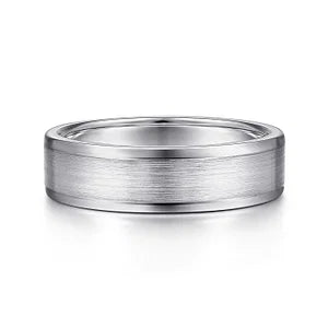 Mens 6mm Satin Finish Wedding Band in 14K Gold | Gemmas Jewelers 1