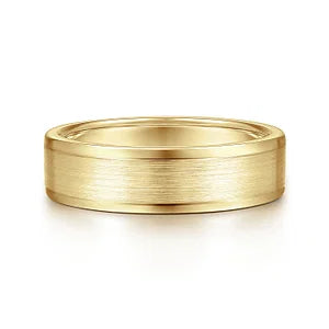 Mens 6mm Satin Finish Wedding Band in 14K Gold | Gemmas Jewelers 4
