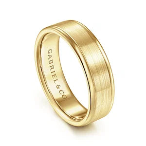 Mens 6mm Satin Finish Wedding Band in 14K Gold | Gemmas Jewelers 5