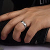 Mens 6mm Satin Polish Center and Milgrain Edge Wedding Band in 14K Gold | Gemmas Jewelers 4