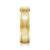 Mens 6mm Satin Polish Center and Milgrain Edge Wedding Band in 14K Gold | Gemmas Jewelers 7