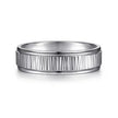 Mens 6mm Vertical Etching Design Wedding Band in 14K Gold  Gemmas Jewelers 4