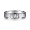 Mens 6mm Vertical Etching Design Wedding Band in 14K Gold  Gemmas Jewelers 4