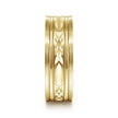 Mens 7mm Diamond Cut Center Wedding Band 14K | Gemmas Jewelers 6