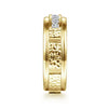 Mens 7mm Diamond Wedding Band with Sand Blast Finish 14K Gemmas Jewelers 3