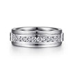 Mens 7mm Diamond Wedding Band with Sand Blast Finish 14K Gemmas Jewelers 4