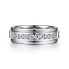Mens 7mm Diamond Wedding Band with Sand Blast Finish 14K Gemmas Jewelers 4
