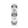 Mens 7mm Diamond Wedding Band with Sand Blast Finish 14K Gemmas Jewelers 6