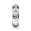 Mens 7mm Diamond Wedding Band with Sand Blast Finish 14K Gemmas Jewelers 6