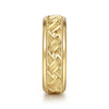 Mens 7mm Woven Design Engraved Wedding Band 14K | Gemmas Jewelers 3