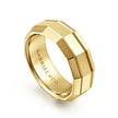 Mens 8mm Angular High Polish Finish Wedding Band 14K Gemmas Jewelers 3