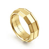 Mens 8mm Angular High Polish Finish Wedding Band 14K Gemmas Jewelers 3