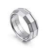 Mens 8mm Angular High Polish Finish Wedding Band 14K Gemmas Jewelers 4