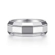 Mens 8mm Angular High Polish Finish Wedding Band 14K Gemmas Jewelers 6