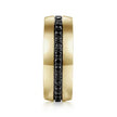 Mens 8mm Black Diamond High Polish Wedding Band  14K | Gemmas Jewelers 6
