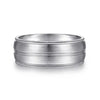 Mens 8mm Satin Finish Milgrain Edge Wedding Band in 14K  Gemmas Jewelers 1
