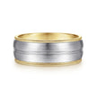 Mens 8mm Satin Finish Milgrain Edge Wedding Band in 14K  Gemmas Jewelers 4