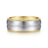 Mens 8mm Satin Finish Milgrain Edge Wedding Band in 14K  Gemmas Jewelers 4