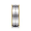 Mens 8mm Satin Finish Milgrain Edge Wedding Band in 14K  Gemmas Jewelers 6