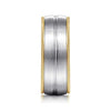 Mens 8mm Satin Finish Milgrain Edge Wedding Band in 14K  Gemmas Jewelers 6