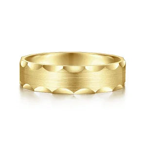 Modern Design 6mm - Satin Grooved Edge Mens Wedding Band | Gemmas Jewelers 4