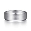 Modern Design 8mm Satin Finish Mens Wedding Band with Beveled Edge in 14K | Gemmas Jewelers 1
