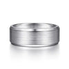 Modern Design 8mm Satin Finish Mens Wedding Band with Beveled Edge in 14K | Gemmas Jewelers 1