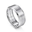 Modern Design 8mm Satin Finish Mens Wedding Band with Beveled Edge in 14K | Gemmas Jewelers 2