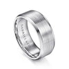 Modern Design 8mm Satin Finish Mens Wedding Band with Beveled Edge in 14K | Gemmas Jewelers 2