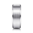 Modern Design 8mm Satin Finish Mens Wedding Band with Beveled Edge in 14K | Gemmas Jewelers 3