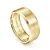 Modern Design 8mm Satin Finish Mens Wedding Band with Beveled Edge in 14K | Gemmas Jewelers 4