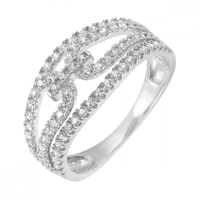 Modern Design Sparkling Diamond Ring 14K| Gemmas Jewelers 1