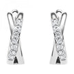Modern X Design Diamond Hoop Earrings in 10K | Gemmas Jewelers 1