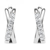Modern X Design Diamond Hoop Earrings in 10K | Gemmas Jewelers 1