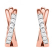Modern X Design Diamond Hoop Earrings in 10K | Gemmas Jewelers 2