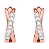 Modern X Design Diamond Hoop Earrings in 10K | Gemmas Jewelers 2