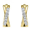 Modern X Design Diamond Hoop Earrings in 10K | Gemmas Jewelers 3