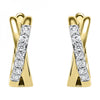 Modern X Design Diamond Hoop Earrings in 10K | Gemmas Jewelers 3