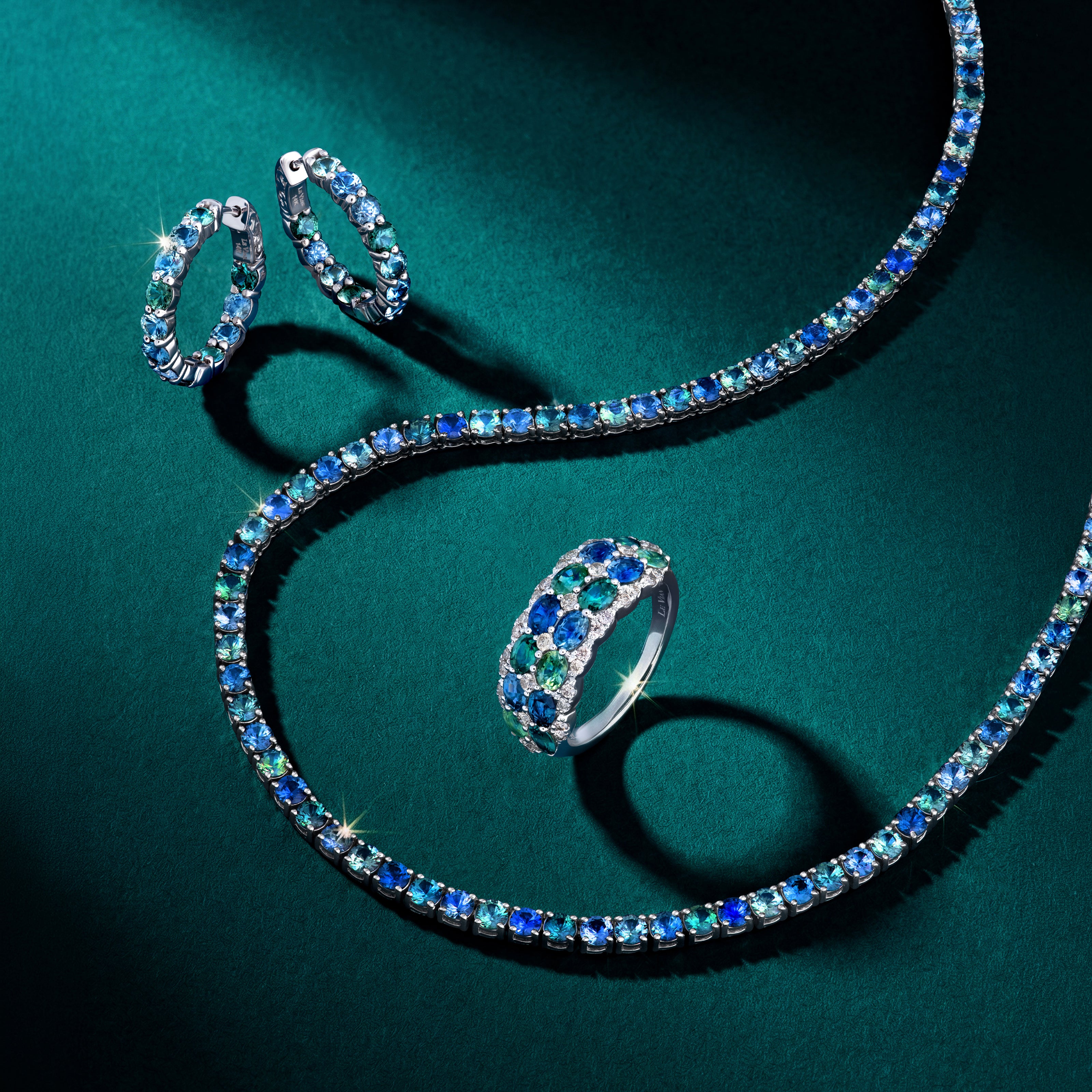 Le Vian® Necklace featuring 17 1/6 cts. Montana Sapphire Ombré™, set in 14K Vanilla Gold®