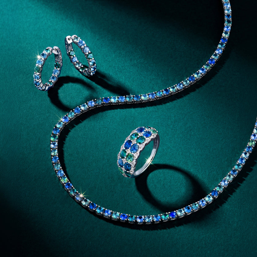 Le Vian® Necklace featuring 17 1/6 cts. Montana Sapphire Ombré™, set in 14K Vanilla Gold®