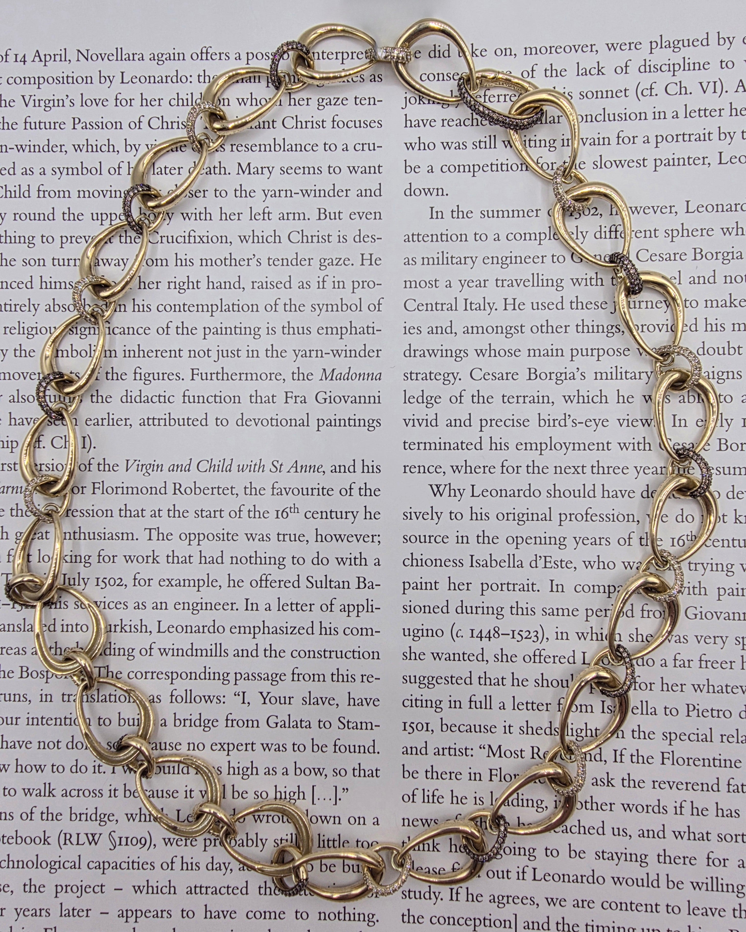 Fantastic LeVian Chocolate and Nude Diamonds Necklace in 14K Honey Gold