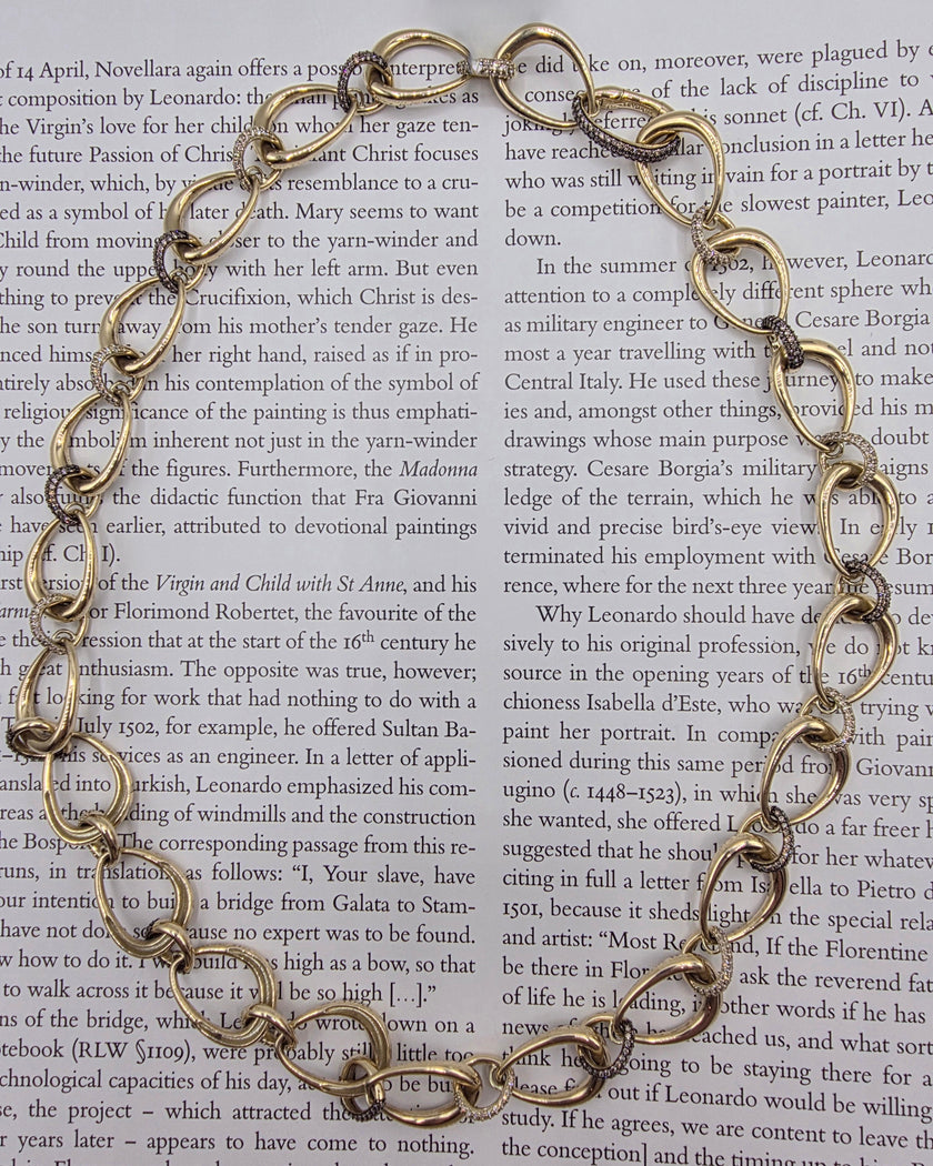 Fantastic LeVian Chocolate and Nude Diamonds Necklace in 14K Honey Gold