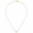 Pavé Diamond Sideways Cross Pendant Necklace in 14K Yellow Gold
