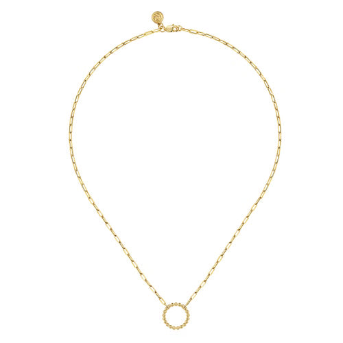 Gabriel & Co. Bujukan Collection Bead Charm Necklace in 14K Yellow Gold