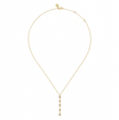 The Bujukan Collection Diamond Pavé Cluster & Beaded Drop Bar Necklace in 14K Yellow Gold