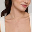 The Bujukan Collection Diamond Pavé Cluster & Beaded Drop Bar Necklace in 14K Yellow Gold