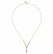 The Bujukan Collection Two-Tone Beaded and Graduated Diamond Asymmetrical Y-Necklace in 14K Gold
