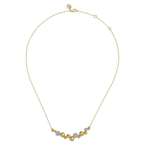 Gabriel & Co. Bujukan Collection Pave Diamond Pendant Necklace in 14K Yellow Gold