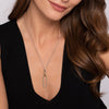 Gabriel & Co. Bujukan Fashion Drop Paper Clip Pendant Necklace in 14K and Sterling Silver